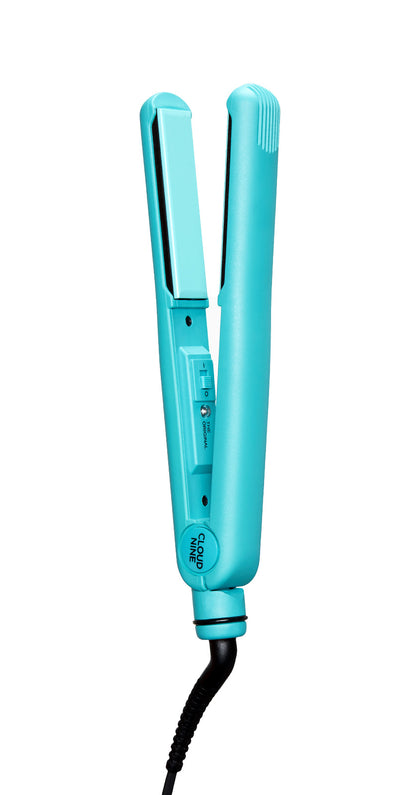 Vertical full product image of the Soda Fountain Blue CLOUD NINE Retro Iron.
