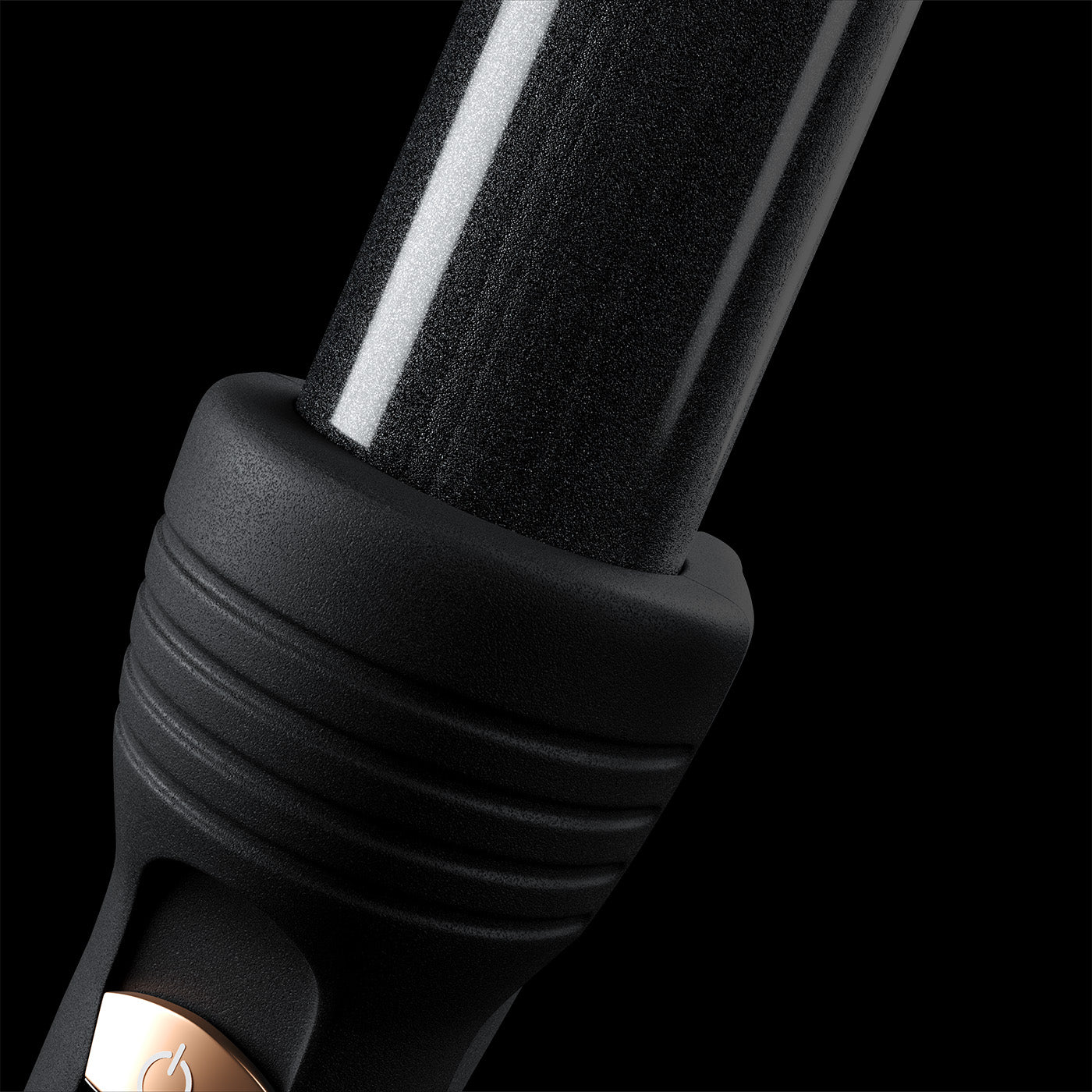 Close up of the mineral infused barrel of the Alchemy Collection Curling Wand.