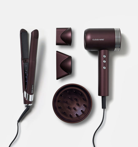 The Dark Burgundy Original Iron & The Airshot Pro Styling Set