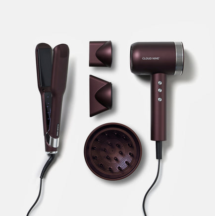 The Dark Burgundy Wide Iron and Airshot Pro Styling Set