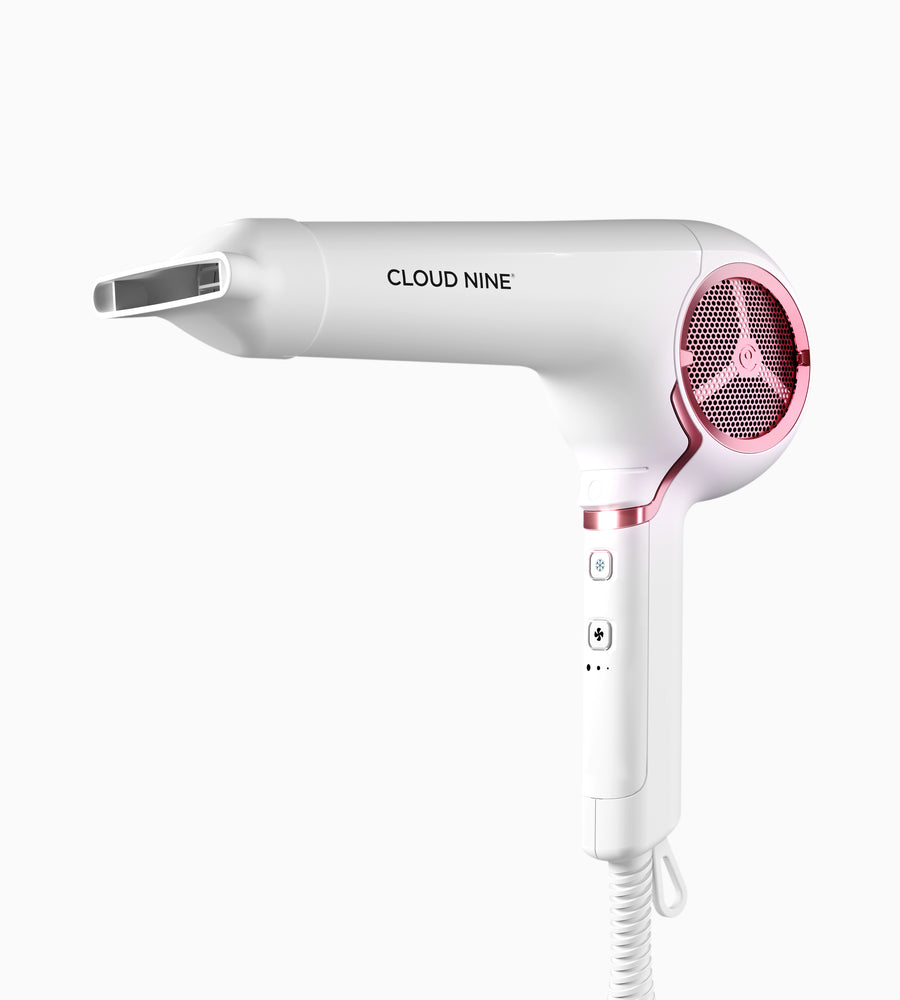Vertical image of the Airshot Pro White with attached nozzle.