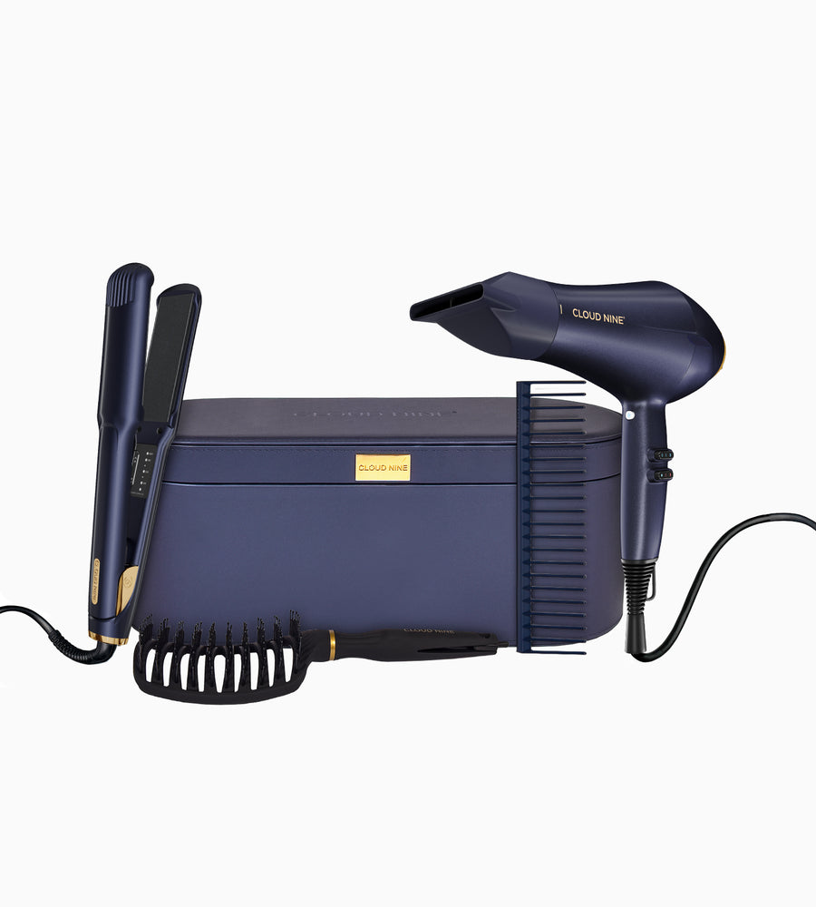 The Luxury Midnight Collection Wide Iron & Airshot Styling Set