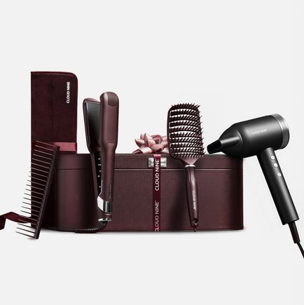 The Dark Burgundy Wide Iron and Airshot Pro Styling Set