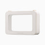 A zoomed out image of white CLOUD NINE Luxury Travel Bag turned slightly on white background.