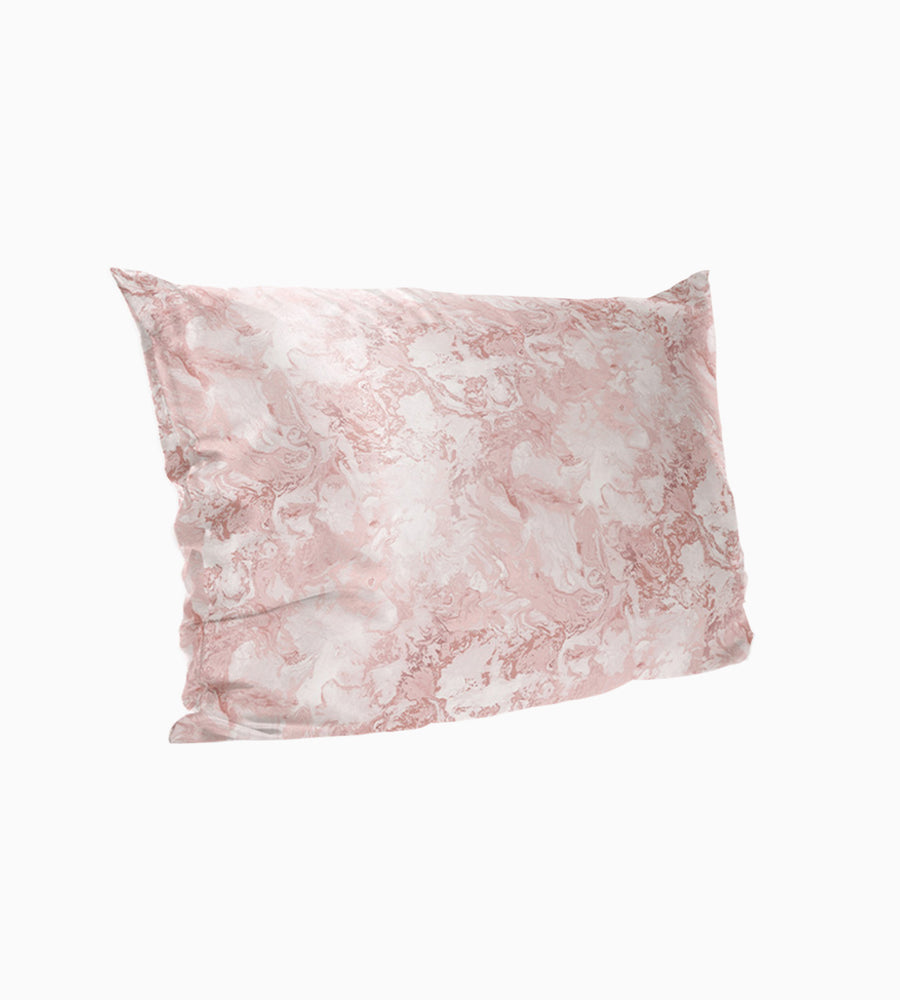 Silk Pillowcase - Pink Marble