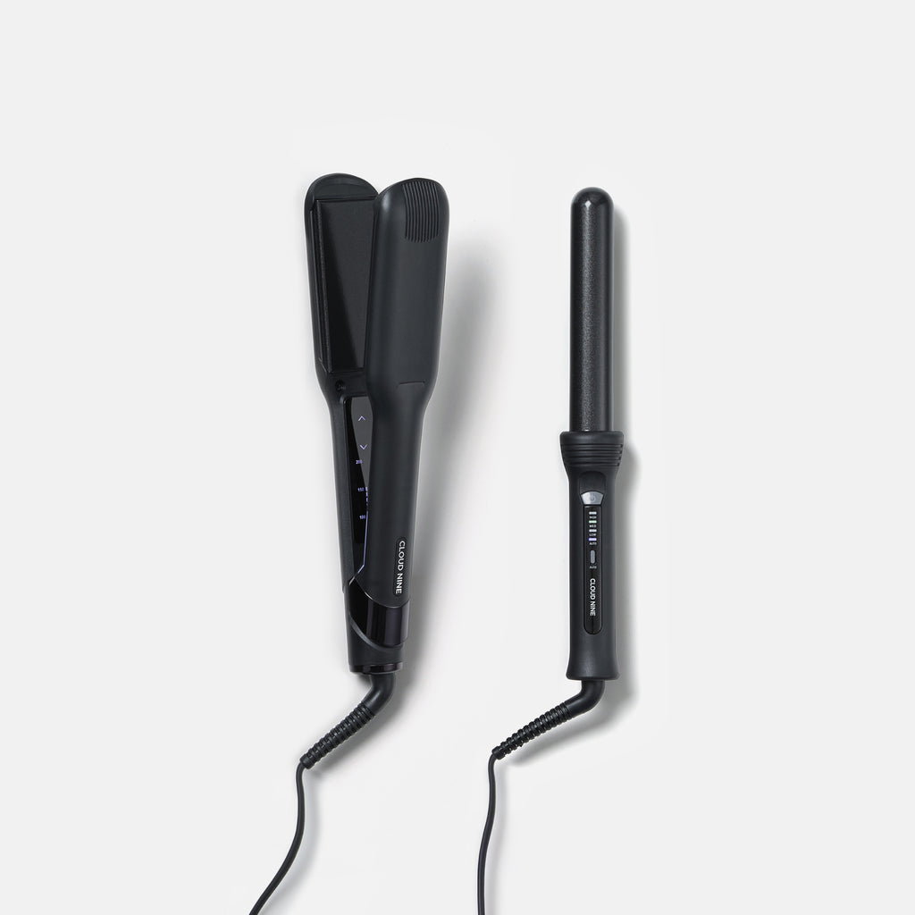 Wide Iron & Curling Wand Styling Set
