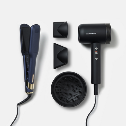 The Midnight Blue Wide Iron & Airshot Pro Styling Set