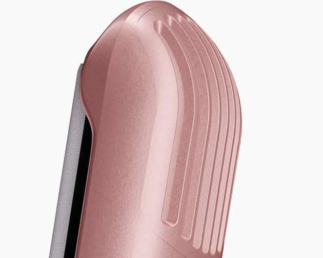 A close up image of the plates on the CLOUD NINE Original Pro Pink Iron.