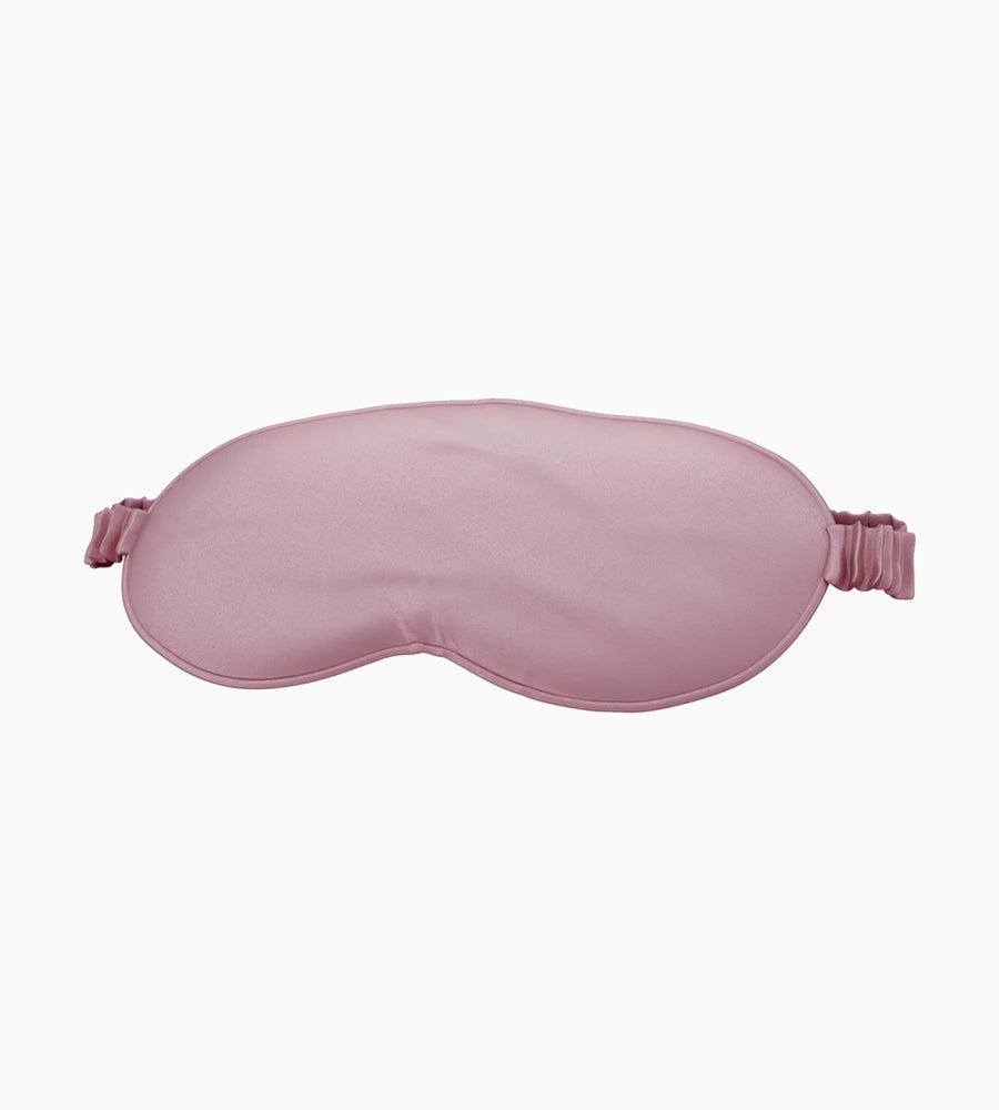 Blush coloured silk eyemask.