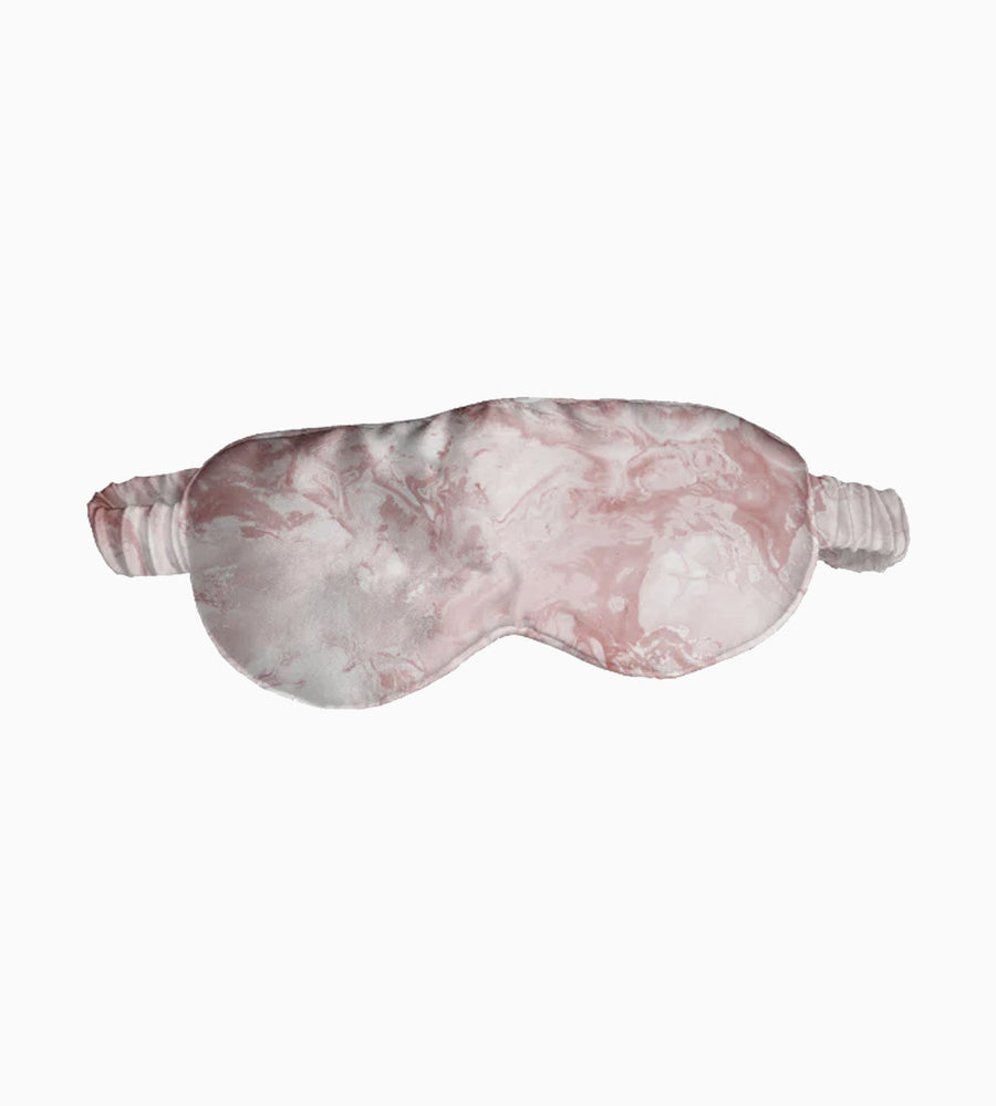 Rose marble coloured silk eyemask.